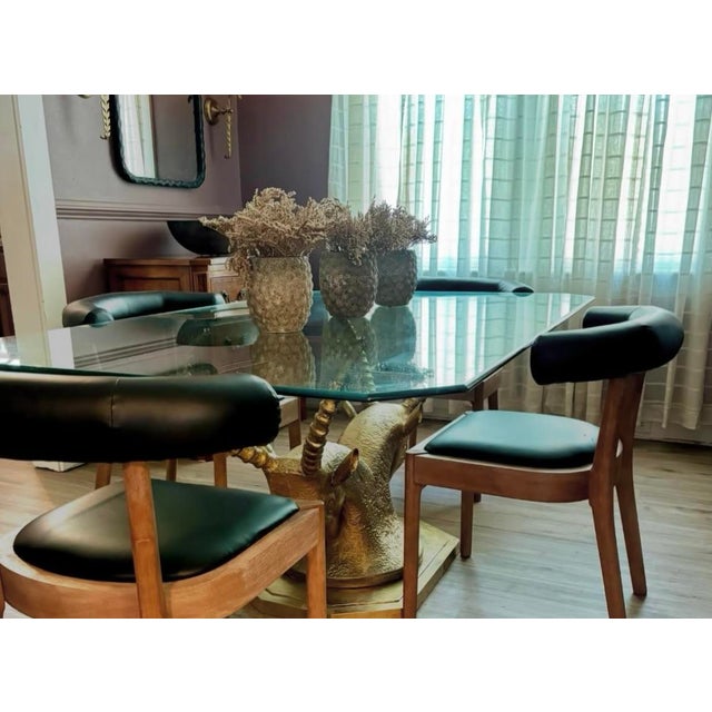 Bronze 1970s Bronze and Zinc Antelope Console Table Base For Sale - Image 8 of 8