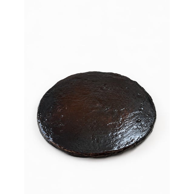Brutalist Style Monolithic Sculptural Murano Glass Platter, Italy, 1960s For Sale - Image 4 of 6