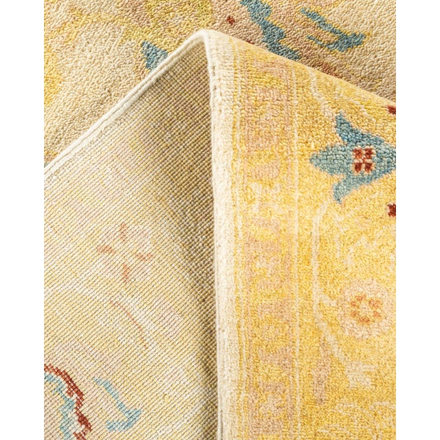 Eclectic, One-of-a-Kind Hand-Knotted Area Rug in Ivory, 6' 3" x 9' 2" For Sale In New York - Image 6 of 8