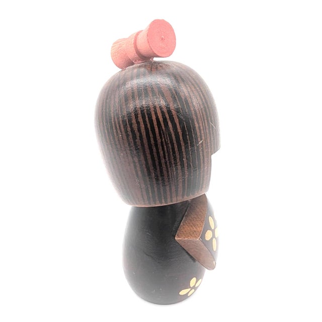 Japanese Vintage Japanese Wood Kokeshi Doll For Sale - Image 3 of 12