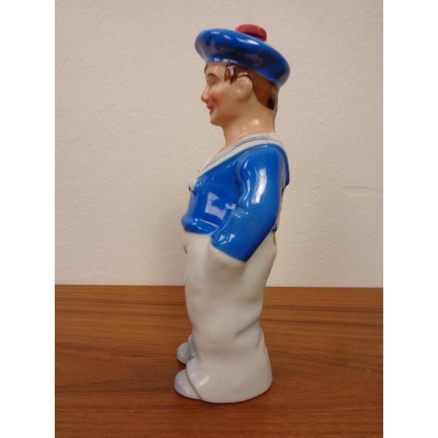 Porcelain Sailor Rum Bottle from Lehment, Germany, 1950s For Sale - Image 6 of 18