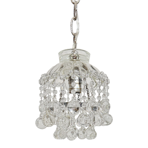 Vintage Layered Chandelier With Hand Blown Glass Dish