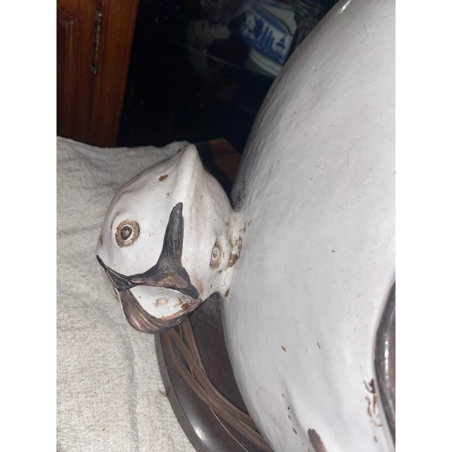 Ivo De Santis Gli Etruschi Table Lamp . Ivo De Santis Gli Etruschi Mid-Century Italian Ceramic Fish Group Table Lamp For Sale - Image 11 of 12