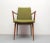 Wood Chair with Armrests in Cherry, Green Fabric, 1955 For Sale - Image 7 of 11
