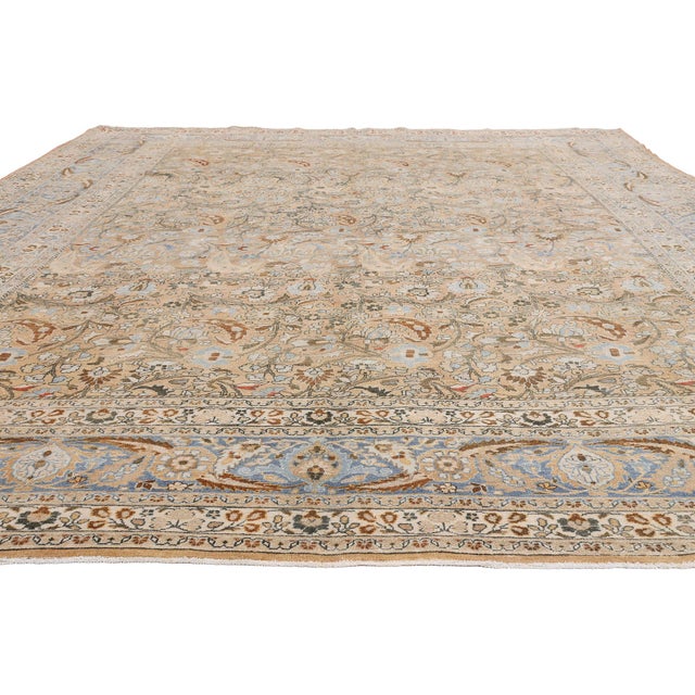 Contemporary Antique Persian Mashhad Rug, 10'03 X 13'05 For Sale - Image 3 of 10