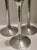 1980s Vintage Tall Sculptural Hammered Silver Metal Candlesticks- Set of 3 For Sale - Image 5 of 6