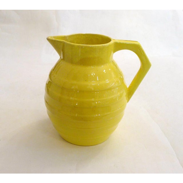 Art Deco Yellow Pitcher from Faïence d'Orchies, France, 1950 For Sale - Image 12 of 12