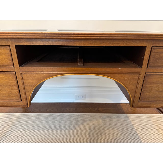 Brown Mid 20th Century English Neoclassical Sheraton Style Desk by Kittinger Desk For Sale - Image 8 of 18