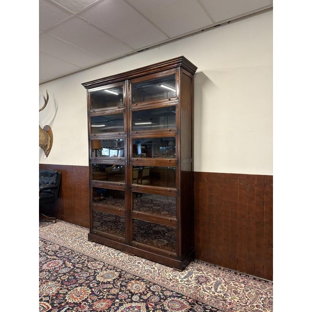 Large English Bookcase from Globe Wernicke For Sale - Image 3 of 15