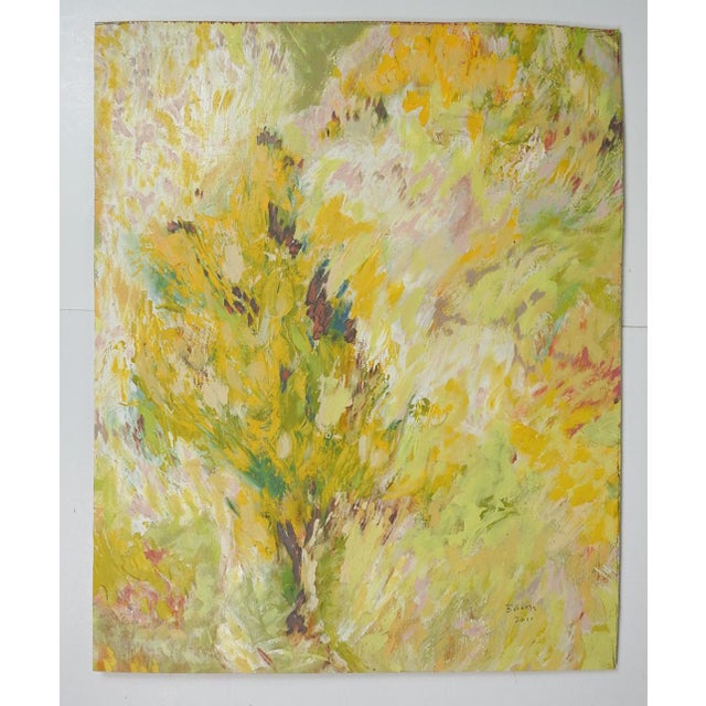 Wood 2010 Impressionist Summer Tree Painting For Sale - Image 7 of 8