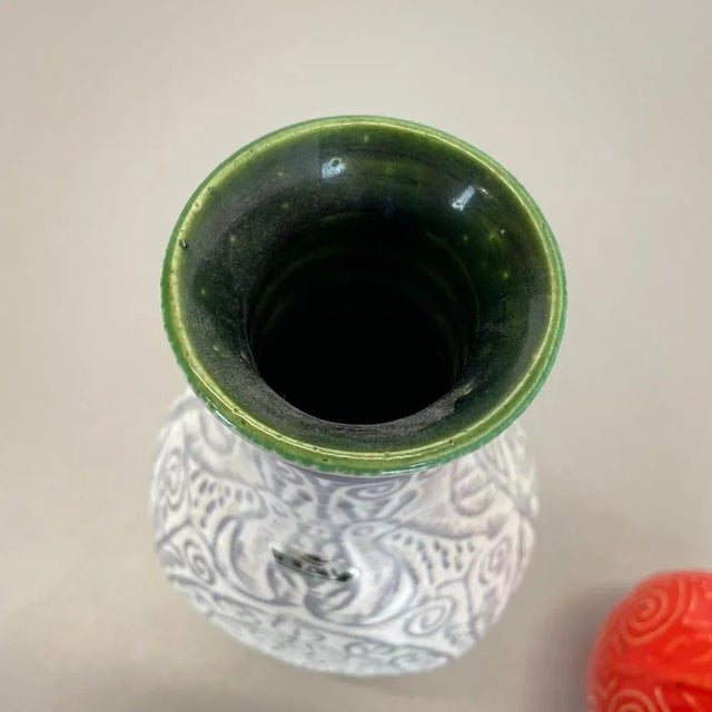 German Multi-Color Fat Lava Op Art Pottery Vase from BAY Ceramics, Set of 2 For Sale - Image 9 of 18
