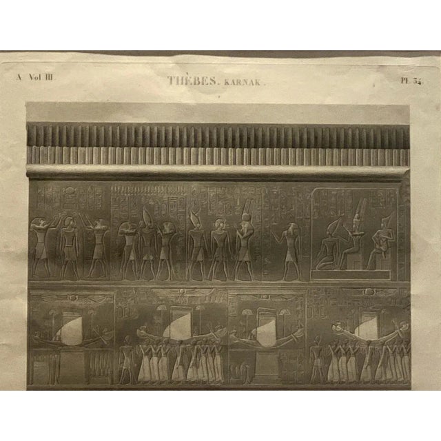 Traditional Engraving of an Egyptian Monument, France Circa 1810 For Sale - Image 3 of 5