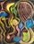 This is a gorgeous Vintage Original Hand-Colored Etching by Listed American Artist Annette Robyns (1914-1994) titled "Nine...