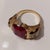 Amtique 18kt Gold Ring with Garnet and Precious Stones, 1890s For Sale - Image 12 of 18