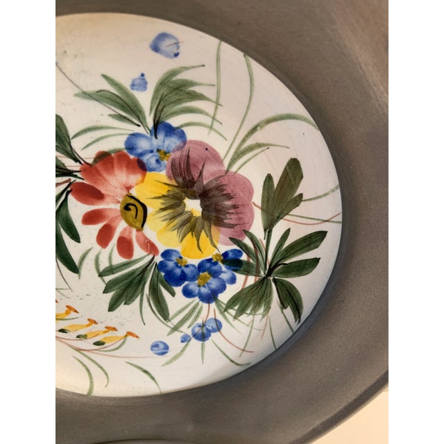 1960s Italian and German Hand-Painted Plates Set/2 For Sale - Image 5 of 8