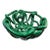 Postmodern Green Ceramic Braided Woven Abstract Centerpiece Bowl For Sale