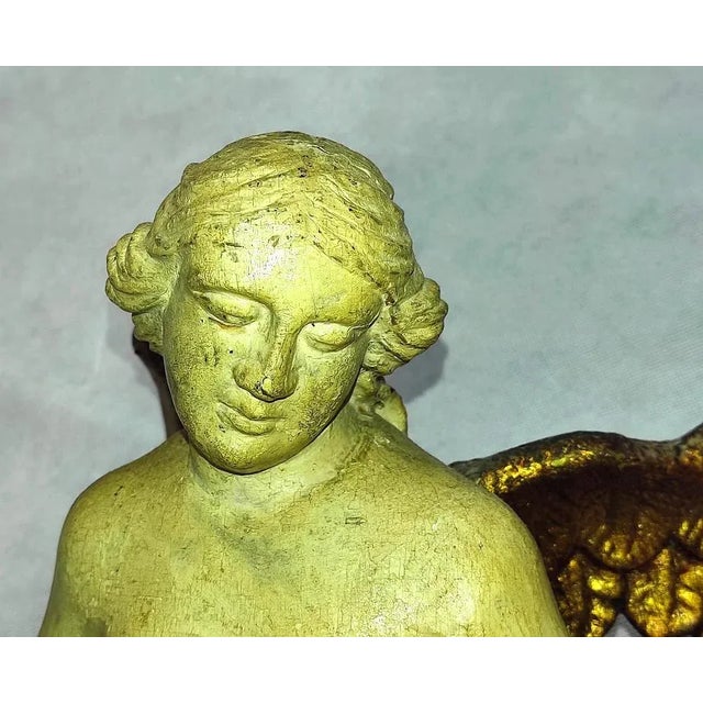 Angel sculpture, southern German, from the 1st quarter of the 18th century. Solid wood, hand -carved, light and gold,...