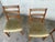 Set of 4 Vintage Ladder Back Teak Wooden Dining Kitchen Chairs Mid-Century Modern Sweden 1960’s For Sale - Image 4 of 8