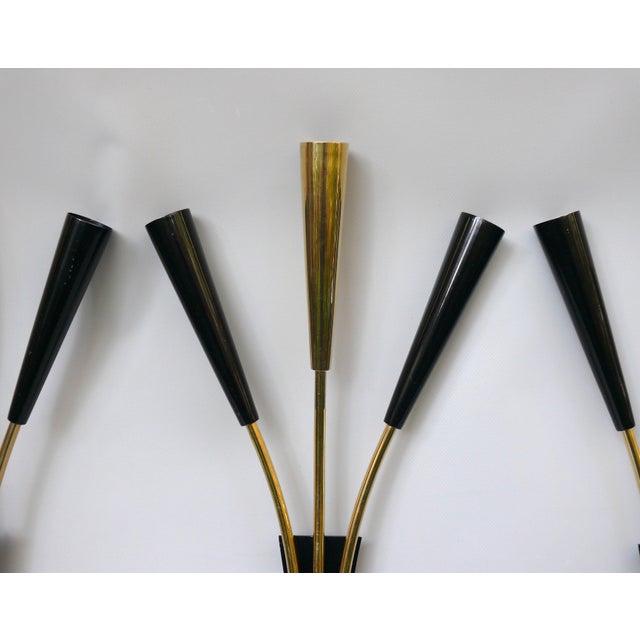 Wall Lights in the style of Stilnovo, 1950s, Set of 3 For Sale - Image 12 of 18