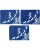 Blue Vintage Set 3 Equestrian Horses Cocktail Napkins Blue Linen Barware For Sale - Image 8 of 13