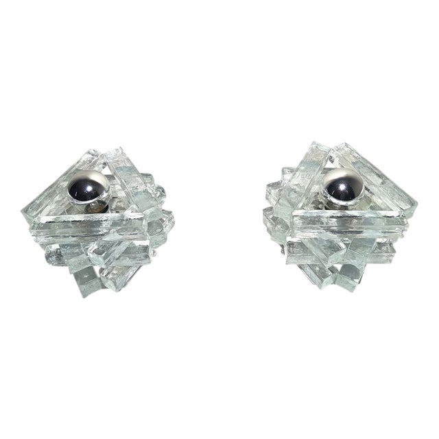 Murano Glass Table Lamps from Poliarte, Set of 2 For Sale