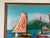 Wood Telfort Emmanuel ( 1964-1987 ) Haitian Folk Art Oil Painting on Canvas - Framed For Sale - Image 7 of 11