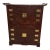 Vintage Maitland and Glascoe Style Chinoiserie Parquet Bamboo Bar Cabinet For Sale