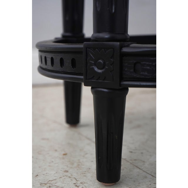 Frontgate Revolving Seat Low Ottoman Stool For Sale In Philadelphia - Image 6 of 13
