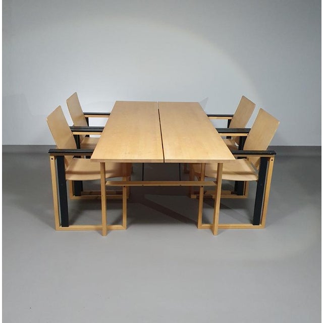 Finnish Dining Table and Chairs by Simo Heikkilä Pentik, 1980s, Set of 5 For Sale - Image 3 of 18