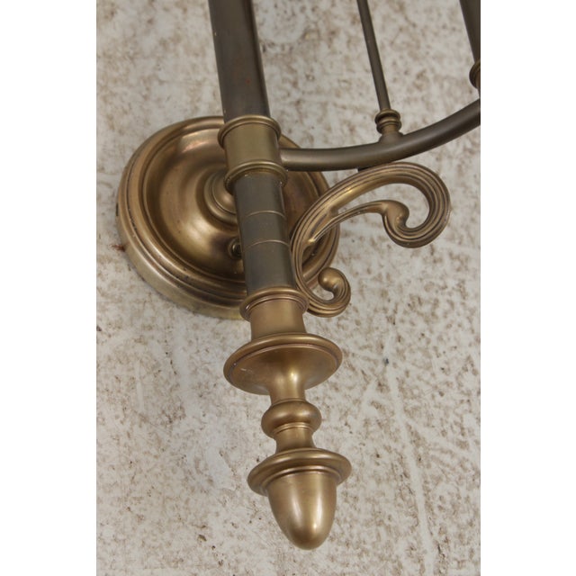 1970s Traditional Chapman Lighted Sconces W. Tole Shades - a Pair For Sale - Image 13 of 13