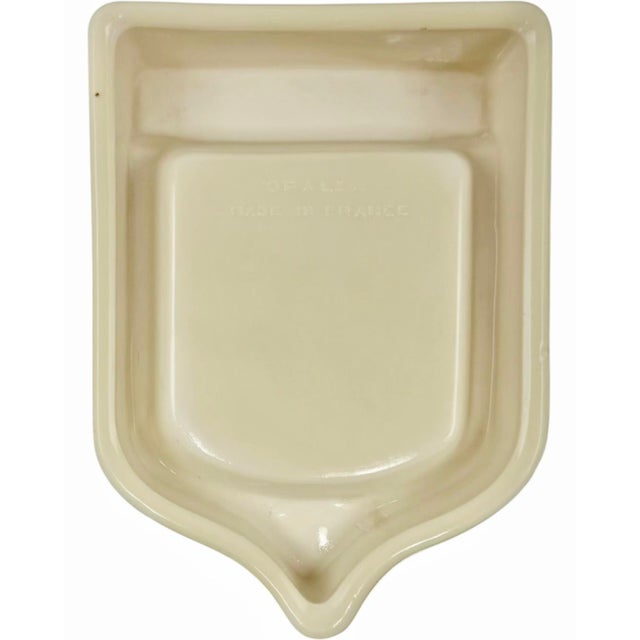 Vintage Hotel De Crillon Paris Opalex Milk Glass Ashtray Catchall Dish France For Sale - Image 10 of 11