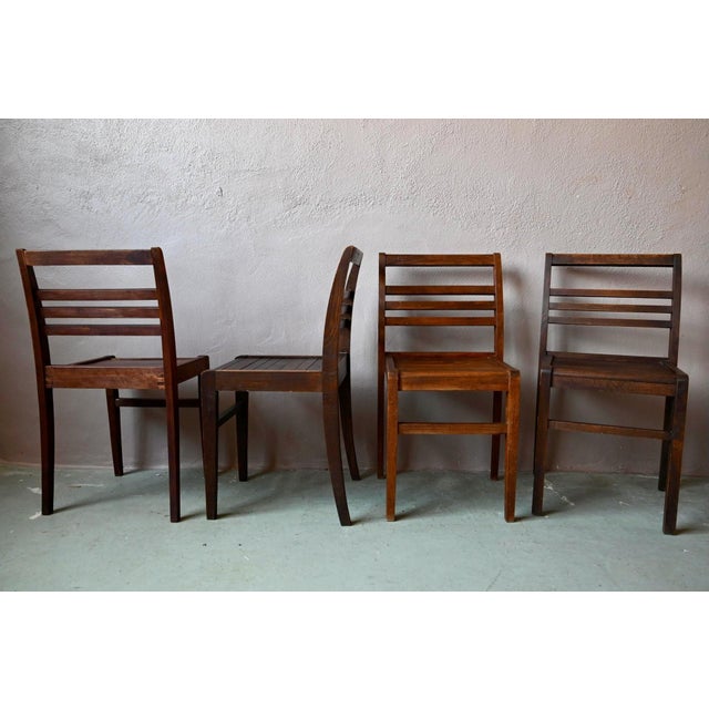 Here is a set of four exceptional René Gabriel chairs. Produced from 1944 onwards and designed by the French designer,...