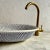 Blue Oval Sink for Bathroom Vessel Sink, Oval Handmade Ceramic with Drain For Sale - Image 6 of 8