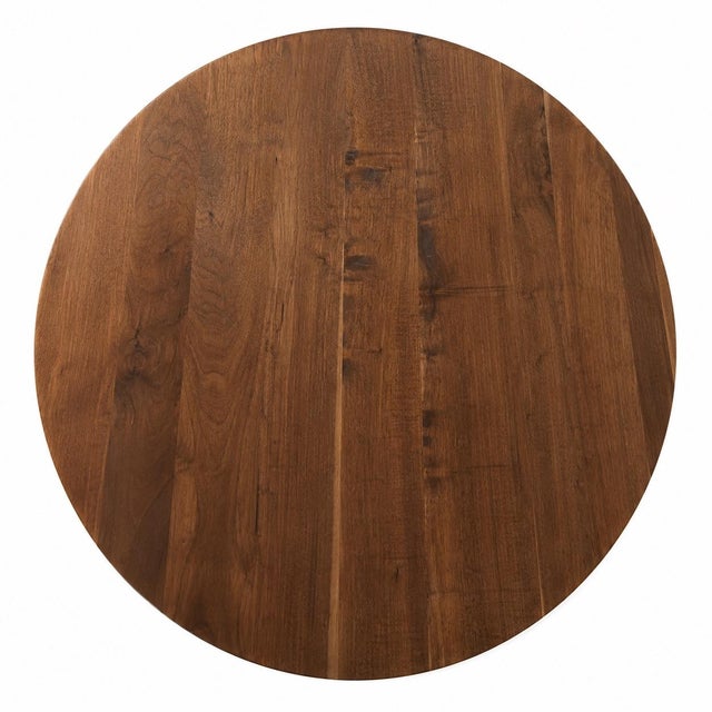 **Mobile-Ready Description** A beautifully handcrafted round pedestal breakfast table featuring substantial solid hardwood...