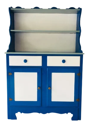 Nautical Themed Vintage Stanton Maple Country Cupboard New Paint 40 X 17 X 62h Excellent