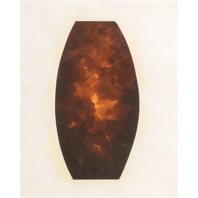 Joseph Lawrence Gardella (American, XX-XXI), Untitled (Red Abstraction), Watercolor on Paper, unsigned, estate stamp to...