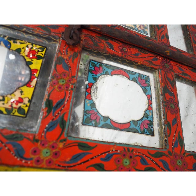 Green Antique Afghan Cabinet with Mirror, 1890s For Sale - Image 8 of 13