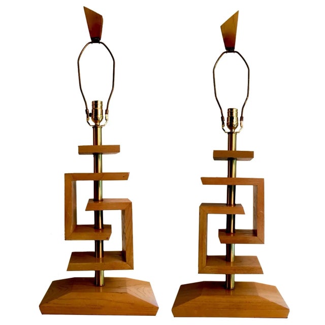 Mid 20th Century James Mont Style Lamps - A Pair For Sale - Image 5 of 5
