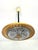 Mid-Century Modern Mid-Century Modern Retractable Metal and Pressed Glass Pull Down Pendant Lamp, 1960s For Sale - Image 3 of 16
