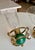 Metal Pair Italian Green & Brass Faux Oil Lamp Wall Sconces For Sale - Image 7 of 18