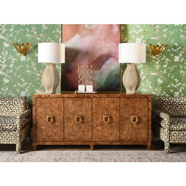 Worlds Away Matthew Izzo Home Omar Stacked Circle Scultpure For Sale - Image 4 of 5