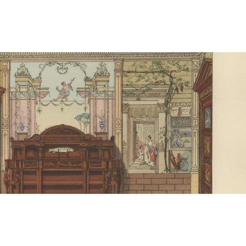 Paper After Henry dAllemagne Pompeian Elegance: A Grand Neoclassical Dining Room Interior, 1900, Print For Sale - Image 7 of 10