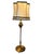 Fabulous art nouveau tall table lamp in urn form. Very sleek and sexy in brass. But the showstopper is the custom tuxedo...