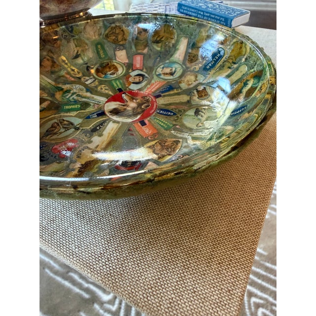 Early 20th Century Catch-All Bowl Featuring Border Collie Dog For Sale - Image 5 of 8