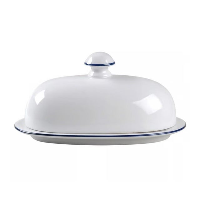 Ceramic 1970s Dansk Bistro Christianshavn White & Blue Hostess Set. For Sale - Image 7 of 7