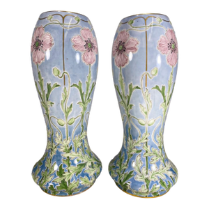 1920s Pirken Kammer, Czech Art Nouveau Pair of Vases