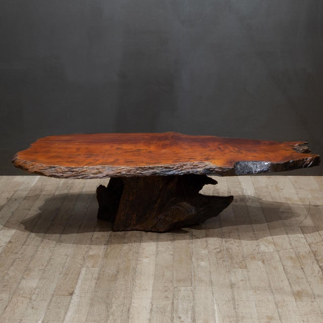Vintage Live Edge Redwood Burl Coffee Table c.1960 For Sale In San Francisco - Image 6 of 11