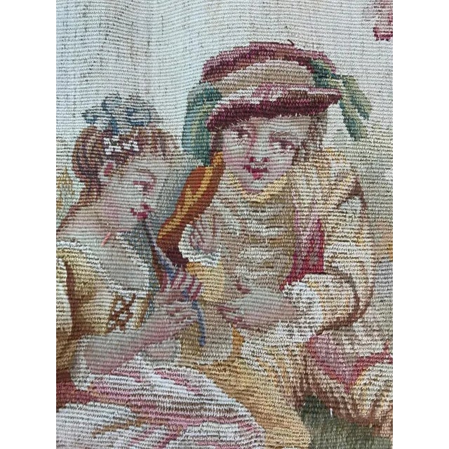 Antique Aubusson Cushion Chair Cover Tapestry, 1890s For Sale - Image 6 of 10