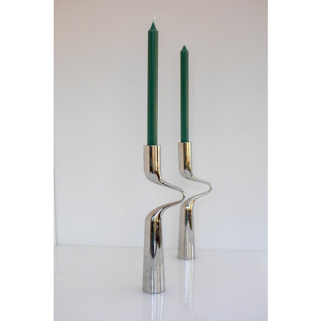 Vintage Sculptural Candleholders by Mikaela Dörfel, 2000s, Set of 2 For Sale - Image 10 of 17
