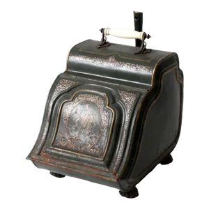 Antique Coal Box With Mother of Pearl Inlay